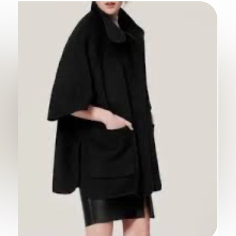 LOFT Poncho Jacket elbow sleeves wool blend
